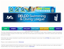 Tablet Screenshot of delcoswimmingdivingleague.com